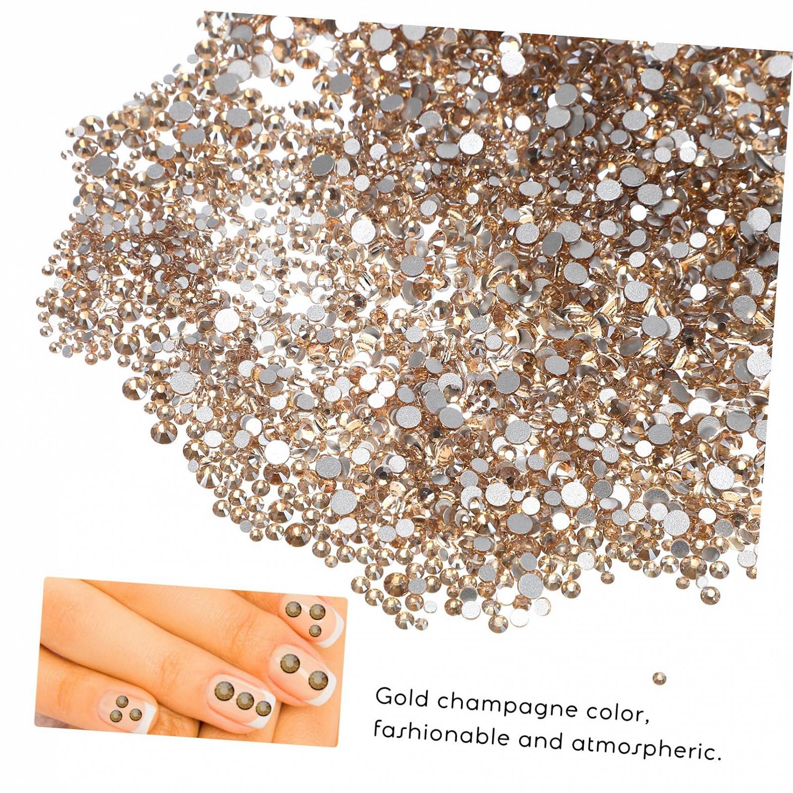 Стрази EXCEART Кришталеві, плоскі, круглі, скляні, манікюру, DIY проєктів, фото №4