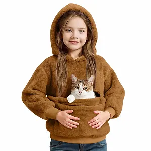 Sweatshirts Generisch з малюнками цуценят і котів, погонами, кишенями, довгими рукавами synthetic.ua - Фото 1