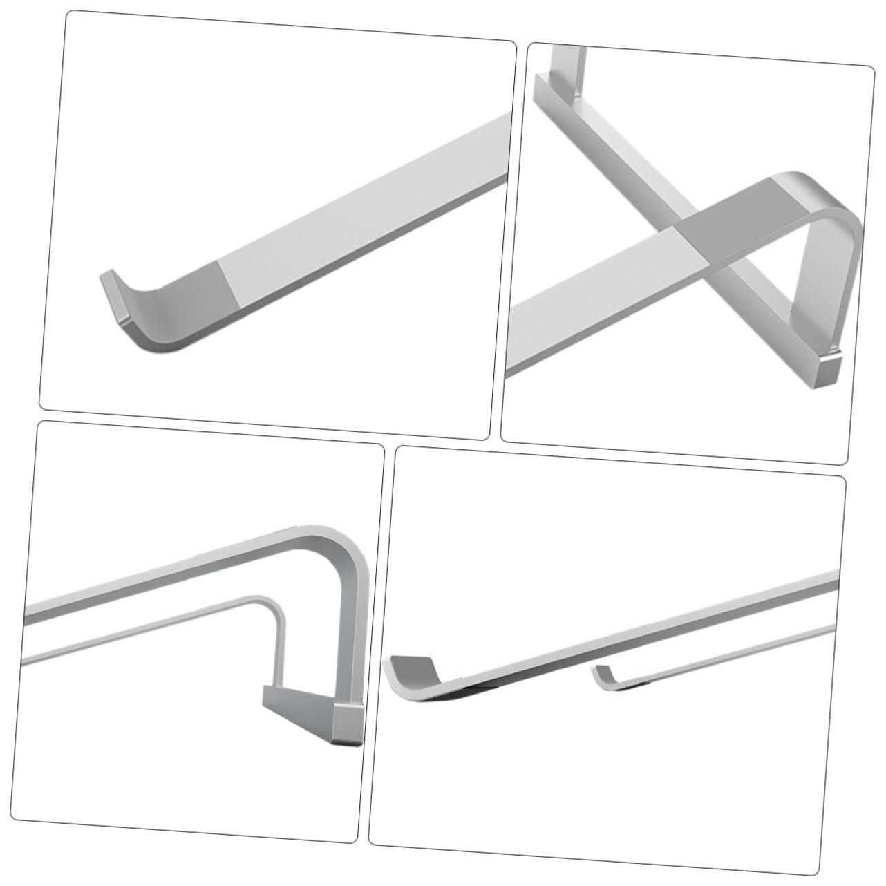 Подставка для ноутбука Sewroro Алюминиевая Настольная Подставка-Держатель с Нескользящей Силиконовой Защитой Легкая Стабильная Подставка для Ноутбука с Теплоотдачей для ПК и Планшета Серебряная, фото №3