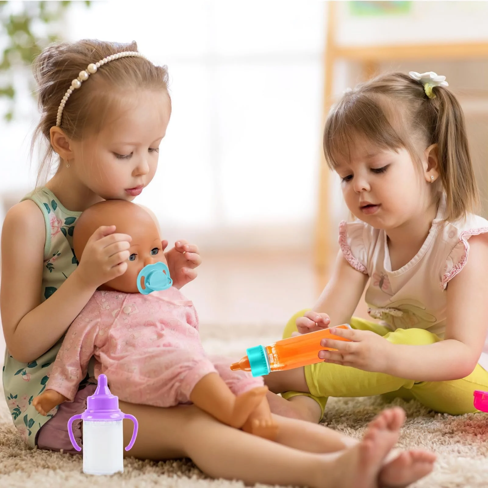 Чарівна пляшечка 2 шт з ляльковою пустушкою, фото №7