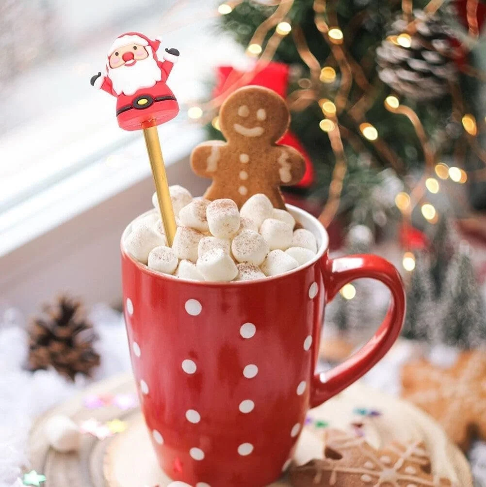 Набір Різдвяних Ложок та Виделок Gold, 2 шт, Нержавіюча Сталь, фото №6