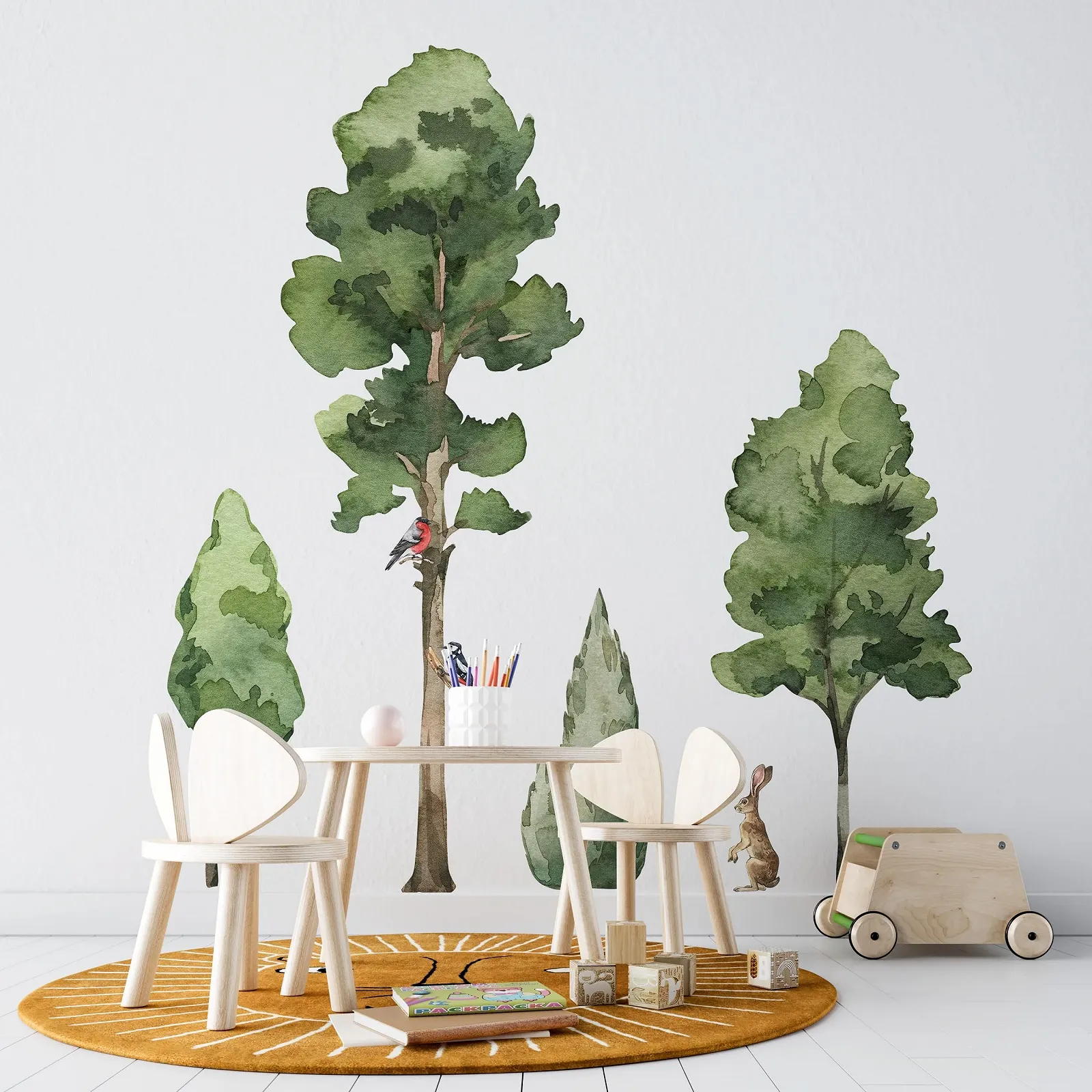 Наклейка на стіну DRZEWA_2 Giant Deciduous Trees Forest Animals XXL, фото №5