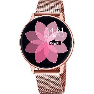 Цифровые женские часы Lotus Smartime, нержавеющая сталь, миланский браслет, 43 мм, розовое золото - Фото 1