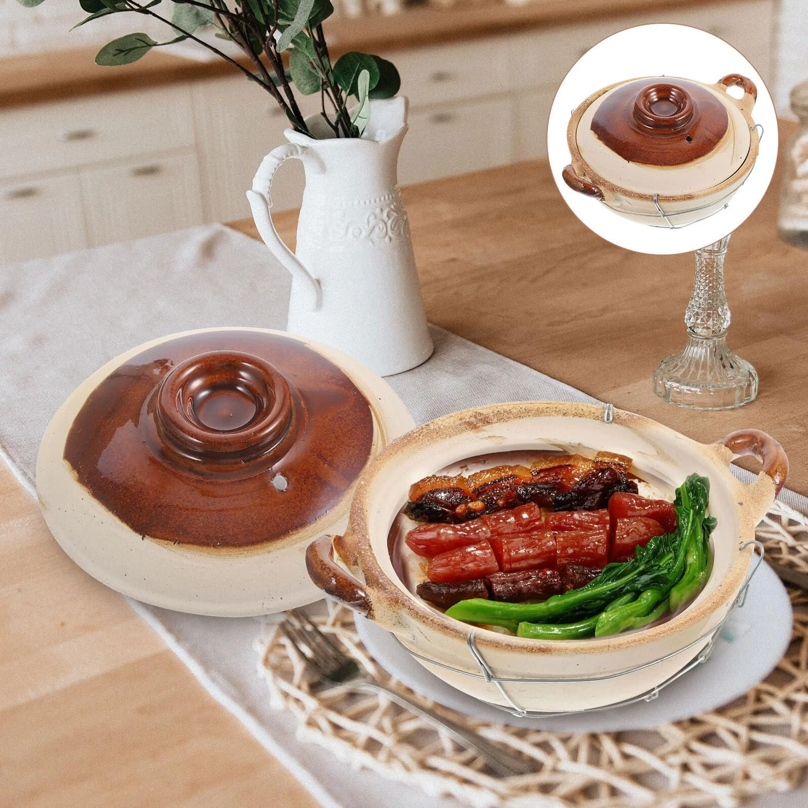 Кастрюля-сотейник VALICLUD Малая с ручкой Термостойкая Энергосберегающая, фото №3