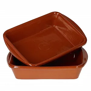 Набір форм для запікання MamboCat Tonware 2 штуки 4 x 20 x 14.5 см 350 мл керамічні глазуровані ручної роботи synthetic.ua - Фото 1