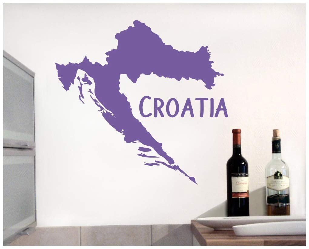 Наклейка на стіну Samunshi Croatia 60 x 57 см Black, фото №3 Наклейка на стіну Samunshi Croatia 60 x 57 см Black, фото №3