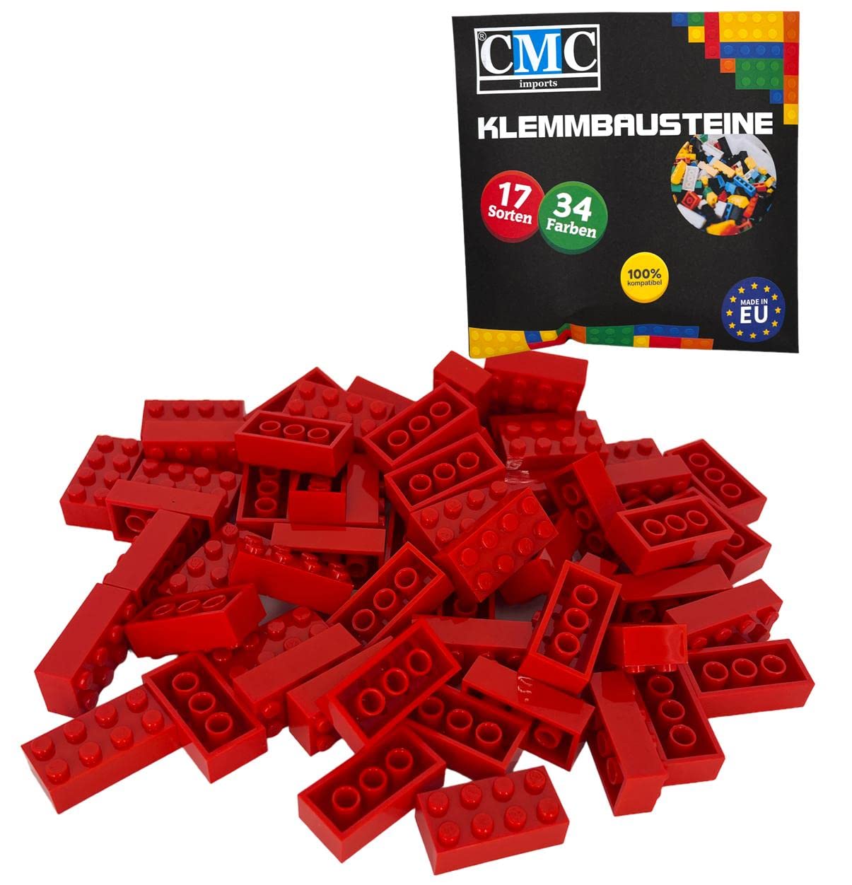 Кирпич CMC imports Basic Bricks 500 Red Строительные блоки 2 x 4 Узла Совместимы с 8 Узлами, фото №1 Кирпич CMC imports Basic Bricks 500 Red Строительные блоки 2 x 4 Узла Совместимы с 8 Узлами, фото №1