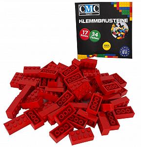 Кирпич CMC imports Basic Bricks 500 Red Строительные блоки 2 x 4 Узла Совместимы с 8 Узлами - Фото 1