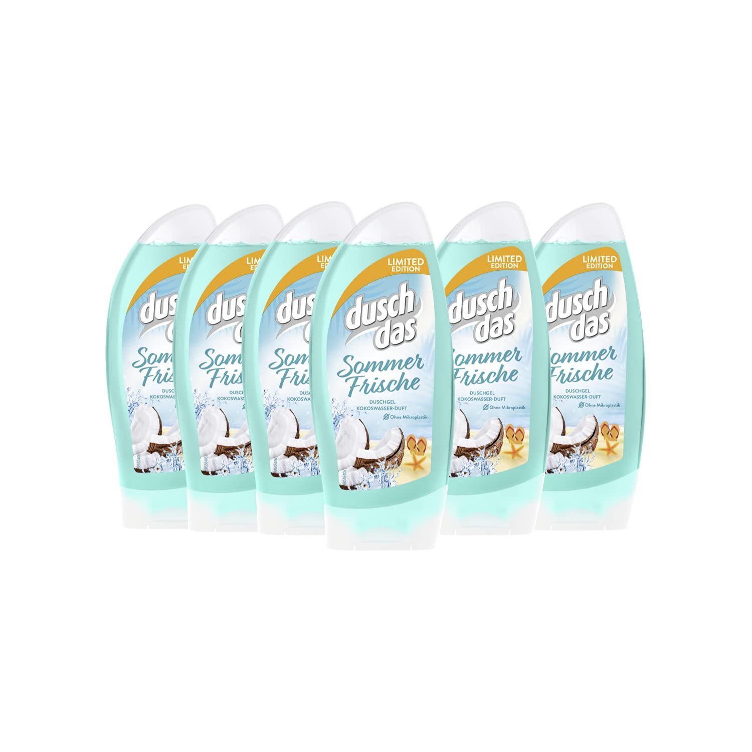 Гель для душу Duschdas Sommer Frische Limited Edition аромат кокосової води 6 x 250 мл 1500 мл, фото №1