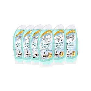 Гель для душа Duschdas Sommer Frische Limited Edition аромат кокосовой воды 6 x 250 мл 1500 мл - Фото 1
