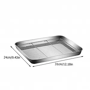 Форма для запікання Homoyoyo Прямокутна з решіткою для охолодження антипригарна synthetic.ua - Фото 1