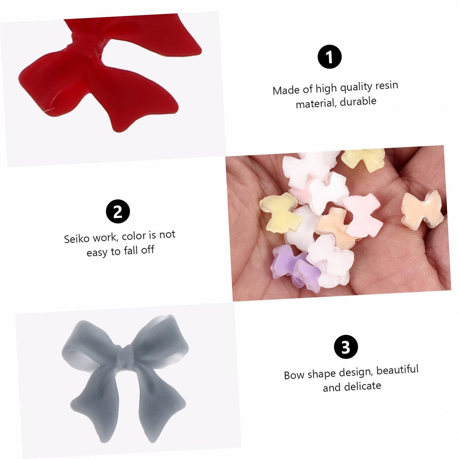 Прикраси для нігтів Бантики WOONEKY Смола, фото №6