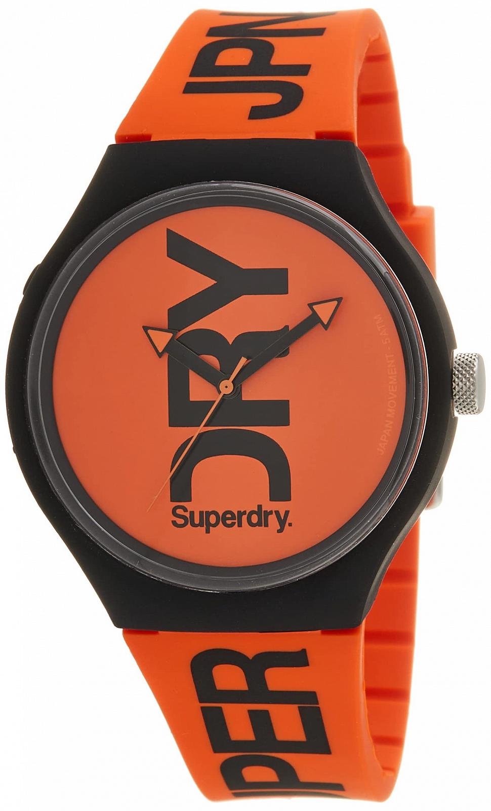 Чоловічий аналоговий кварцовий годинник Superdry SYG189OB з силіконовим ремінцем, фото №4