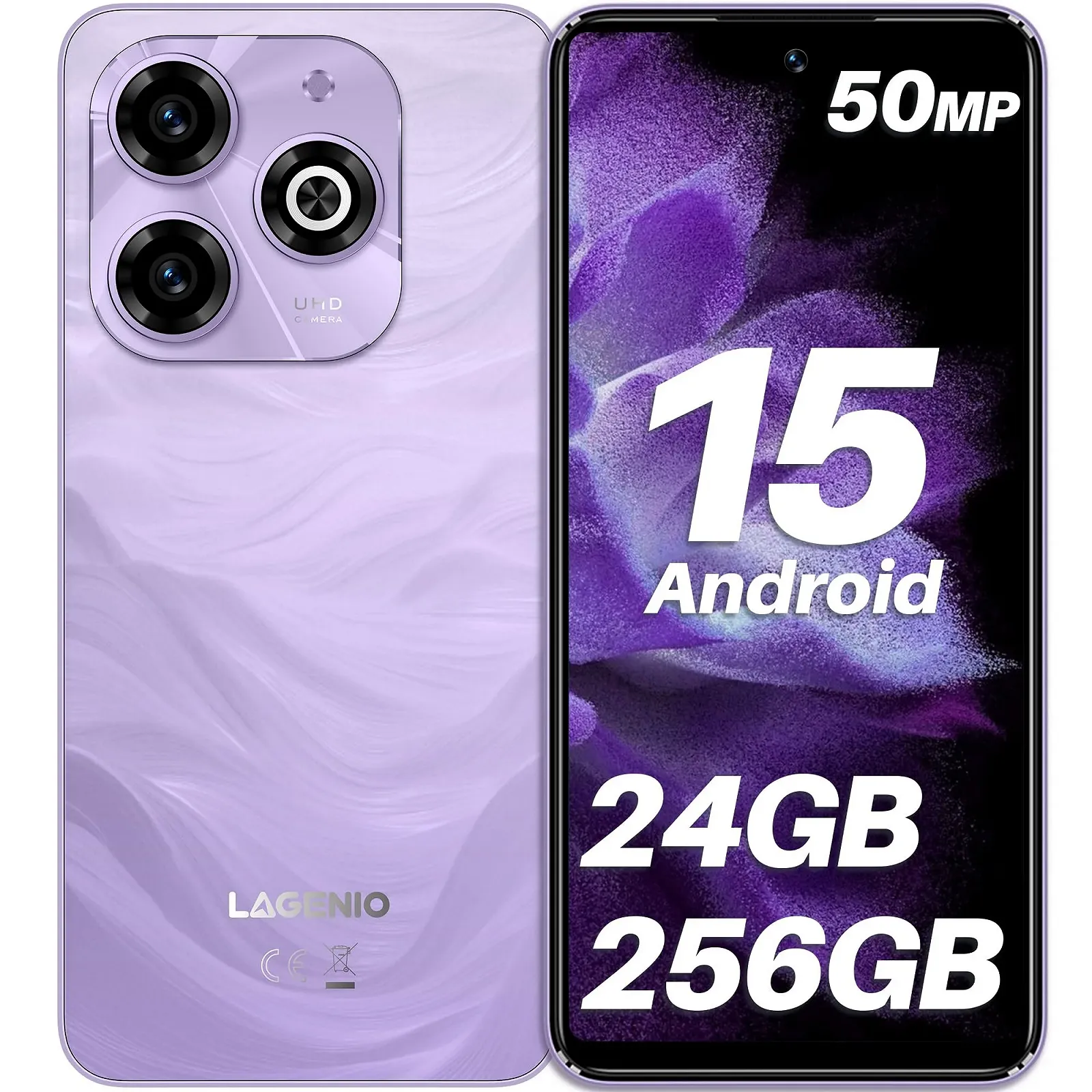 Смартфон LAGENIO A11 Pro 24GB RAM 256GB 4G Dual SIM Purple, фото №1