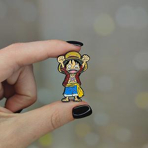 Металлический значок пин Монки Д Луффи One piece Ван Пис - Фото 1
