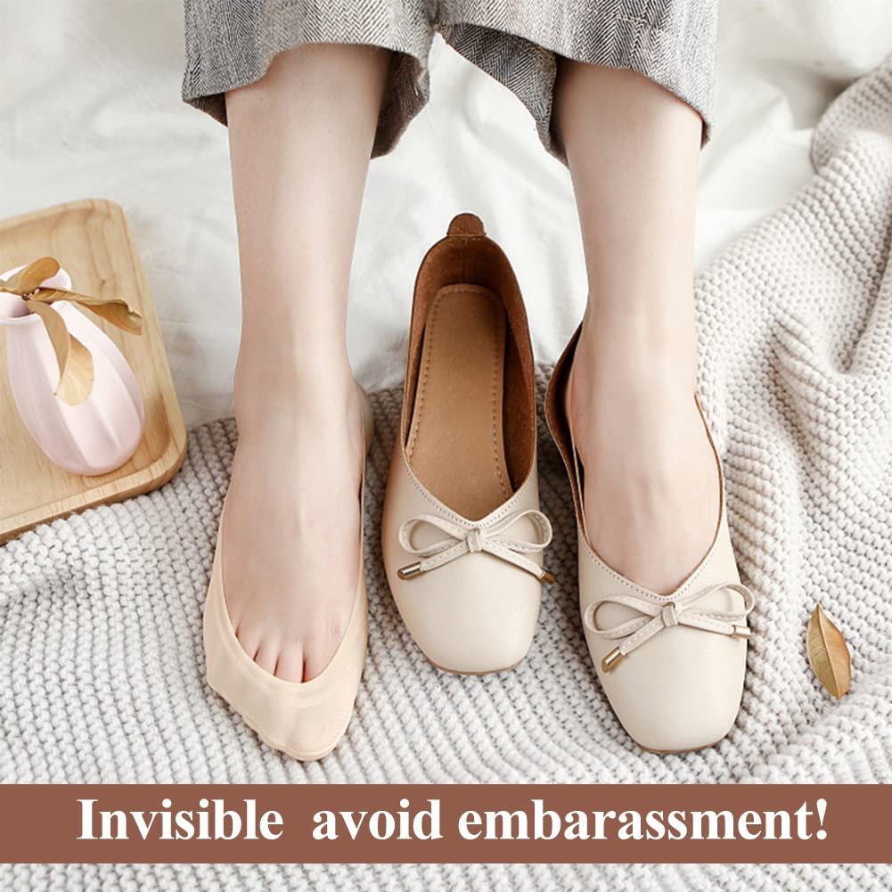 Балетки EQLEF Женские носки-следки Нескользящие невидимые носки Носки для кроссовок Невидимые носки для туфель на высоких каблуках и лодочек, фото №3