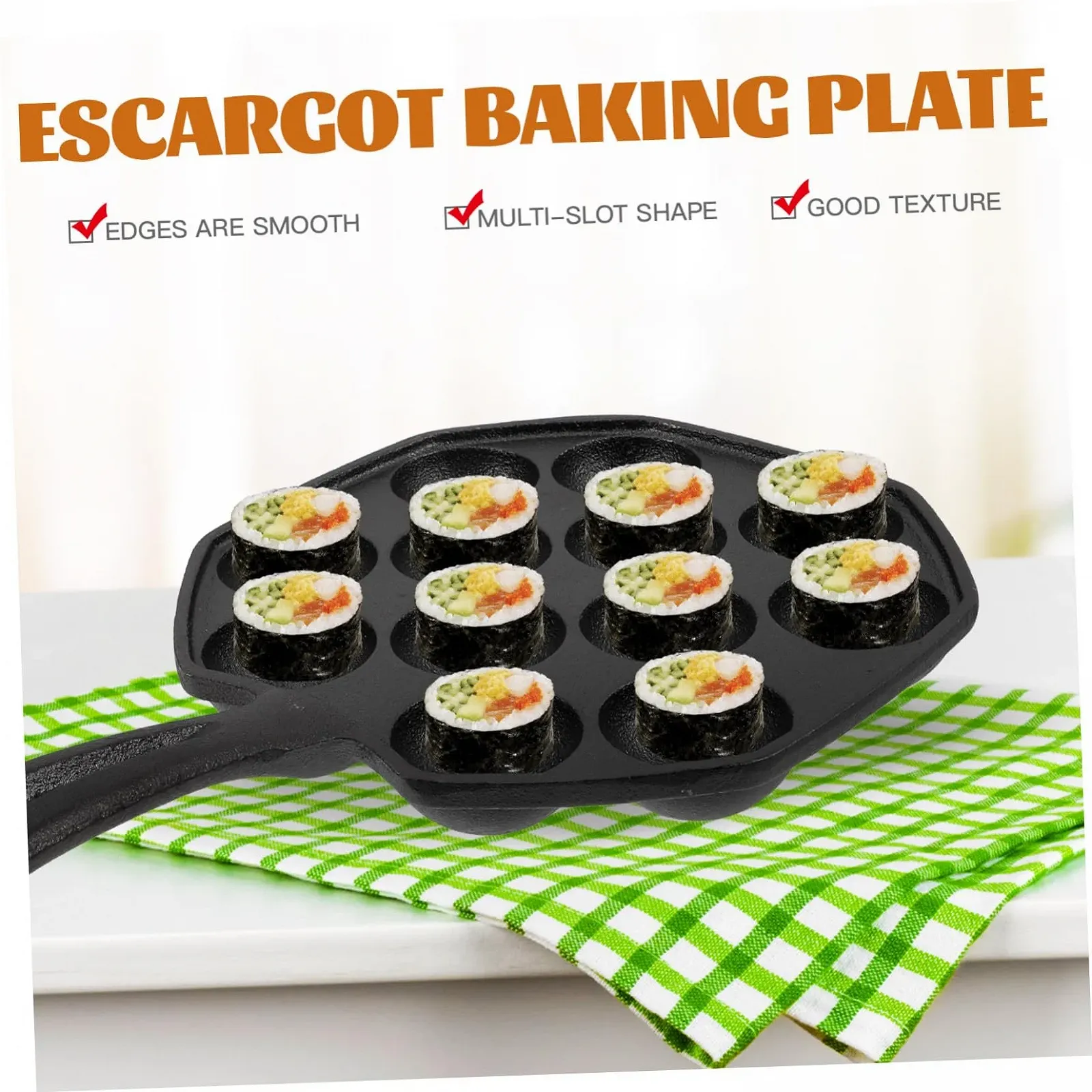 Форма для запекания TOYANDONA Чугунная для улиток с ручками, фото №4