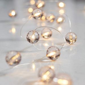 Гірлянда Lights4fun 20 Micro LED Fairy Lights Beads з Таймером на Батарейках для Використання у Приміщенні - Фото 1