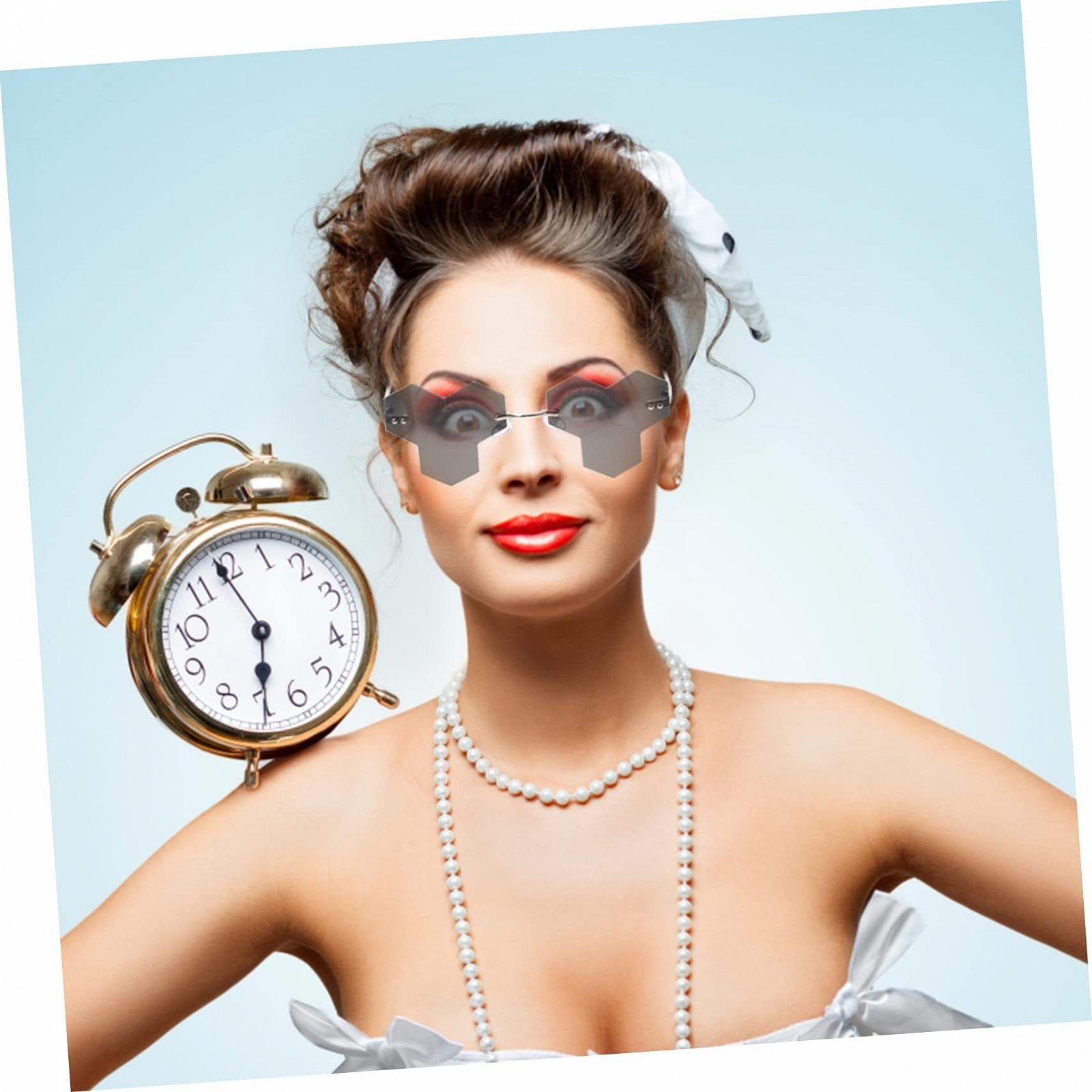 Сонцезахисні окуляри прямокутні Unisex PACKOVE 3 пари без оправи для вечірок та косплею, фото №9