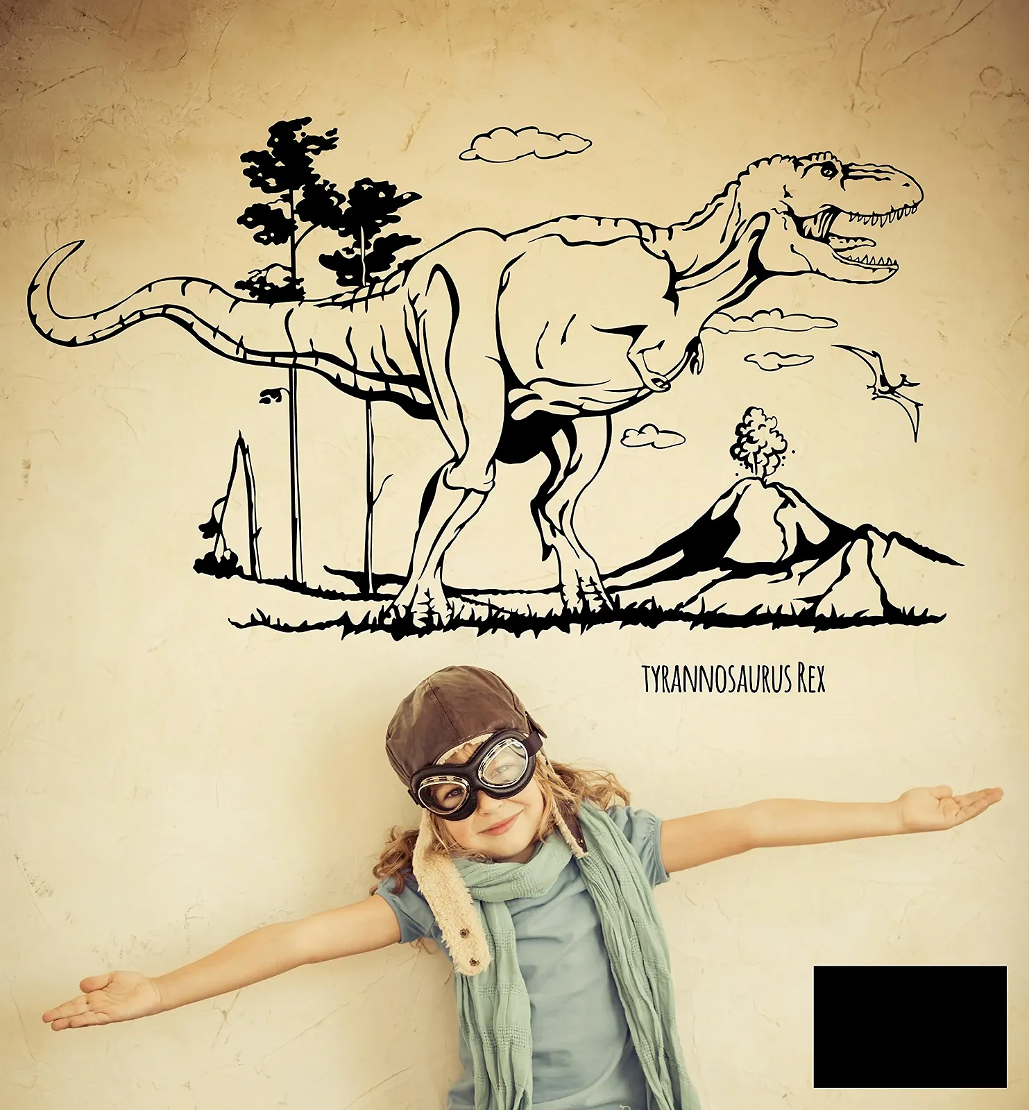 Наклейка на стіну Dino T-Rex Tyrannosaurus Rex M1594, фото №1 Наклейка на стіну Dino T-Rex Tyrannosaurus Rex M1594, фото №1