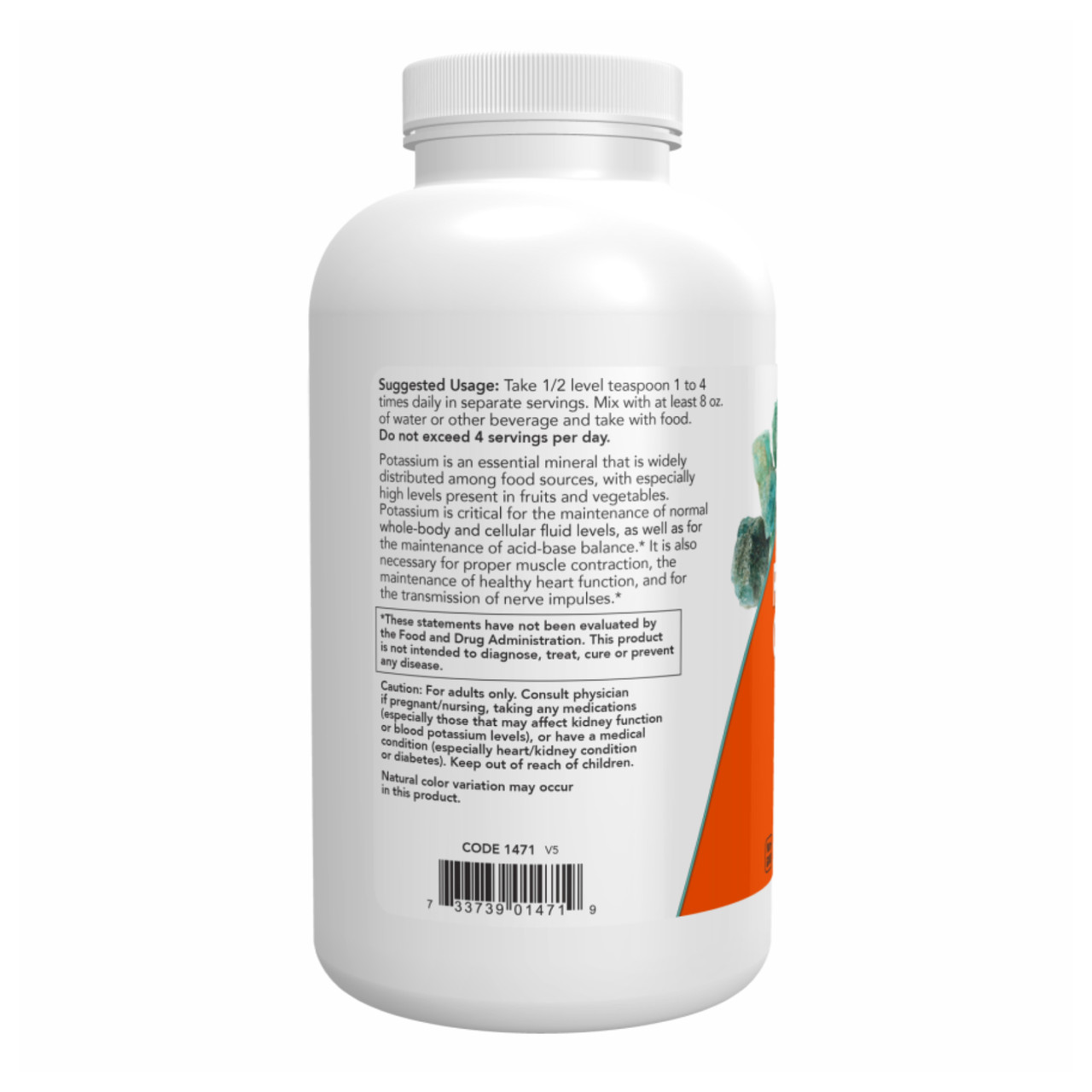 Potassium Gluconate Pure Powder 454g, фото №3