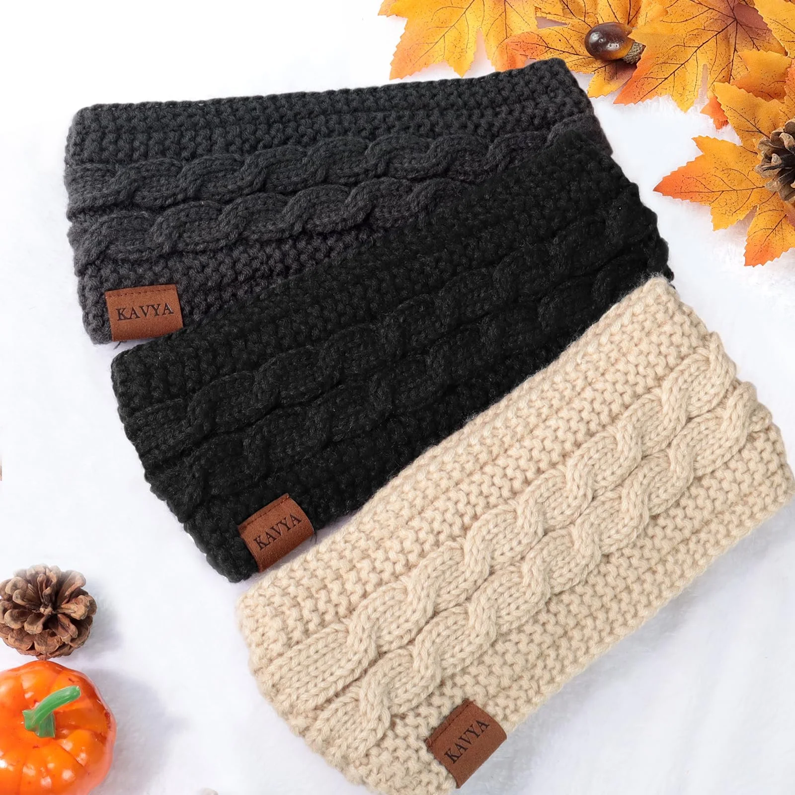 В'язана Пов'язка Kavya для Зігрівання Вух Жіноча Зимова, фото №5
