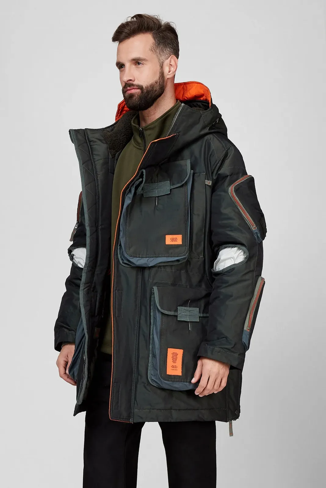 Мужская парка G-Star RAW E luggage parka - XL, фото №3 Мужская парка G-Star RAW E luggage parka - XL, фото №3