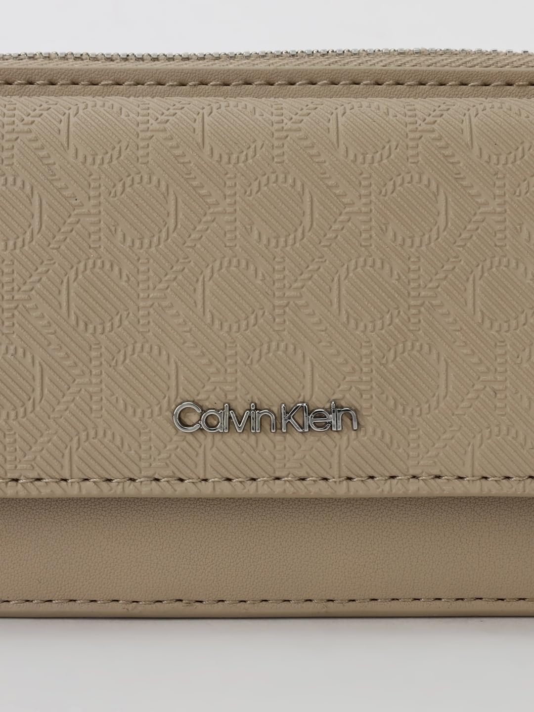 Картхолдер Calvin Klein Ck Must Zip Flap Cardholder_Mono K60k612949 Коричневый (Crockery), фото №3