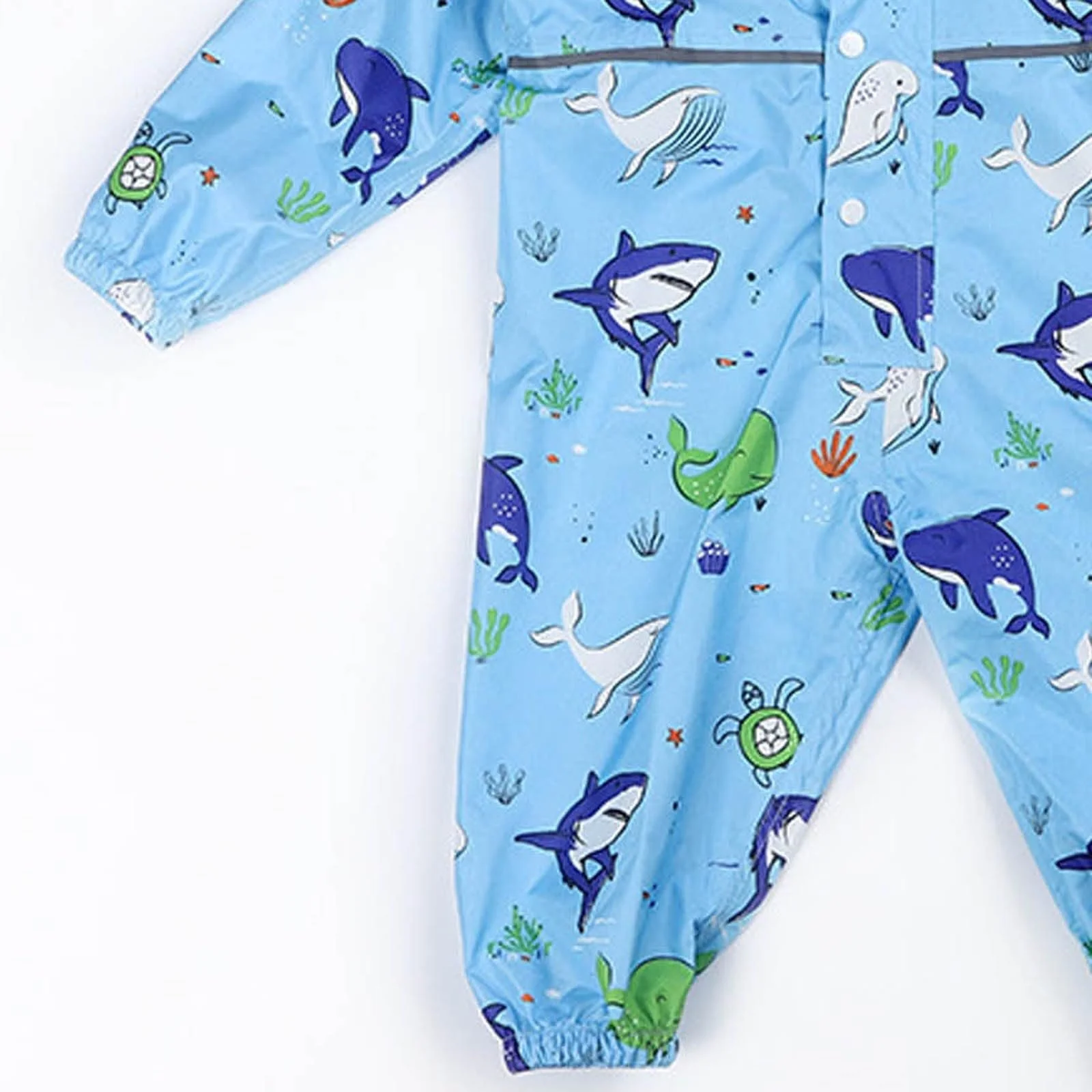 Дитячий суцільний водонепроникний дощовик з капюшоном, фото №4 Дитячий суцільний водонепроникний дощовик з капюшоном, фото №4