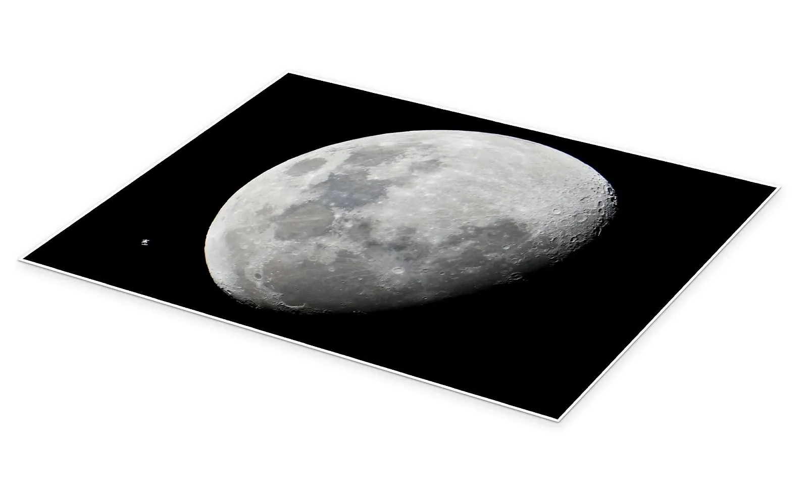 Постер NASA ISS and the Moon 50 x 70 см черный, фото №2