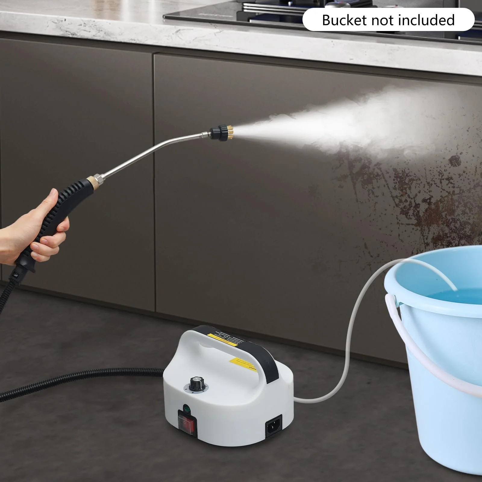 Пароочисник ручний 3800 W 6 рівнів Чорний, фото №7 Пароочисник ручний 3800 W 6 рівнів Чорний, фото №7