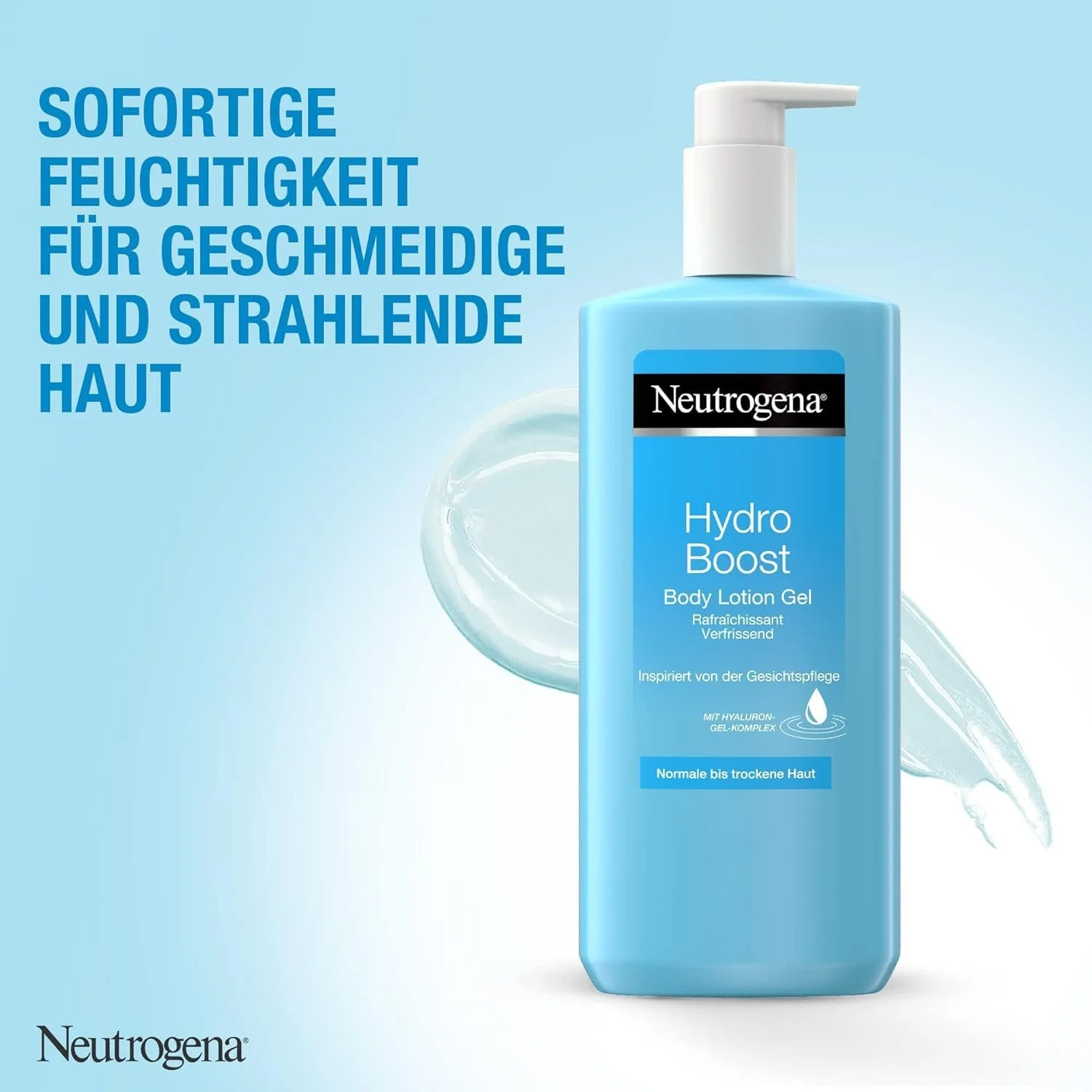 Лосьйон Neutrogena Hydro Boost Body Lotion Gel Зволожуючий Ультралегкий для нормальної та сухої шкіри, 400 мл, фото №2