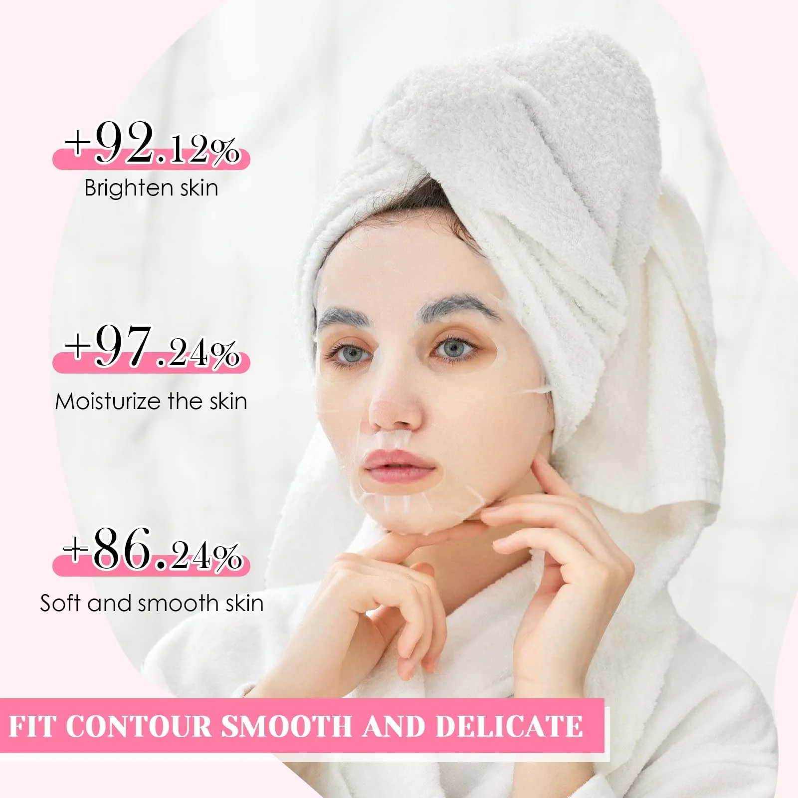 Тканинна маска для обличчя, набір 12 штук, корейський догляд за шкірою, фото №2