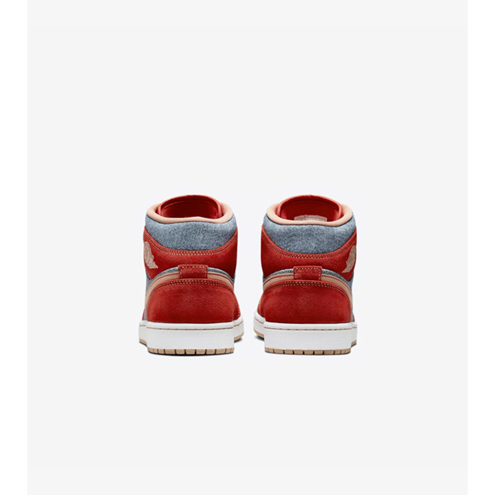 Кросівки Nike Air Jordan 1 Mid Denim Red 47, фото №5