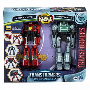 Фігурки Transformers EarthSpark Cyber-Combiner Terran Twitch та Robby Malto synthetic.ua - Фото 1