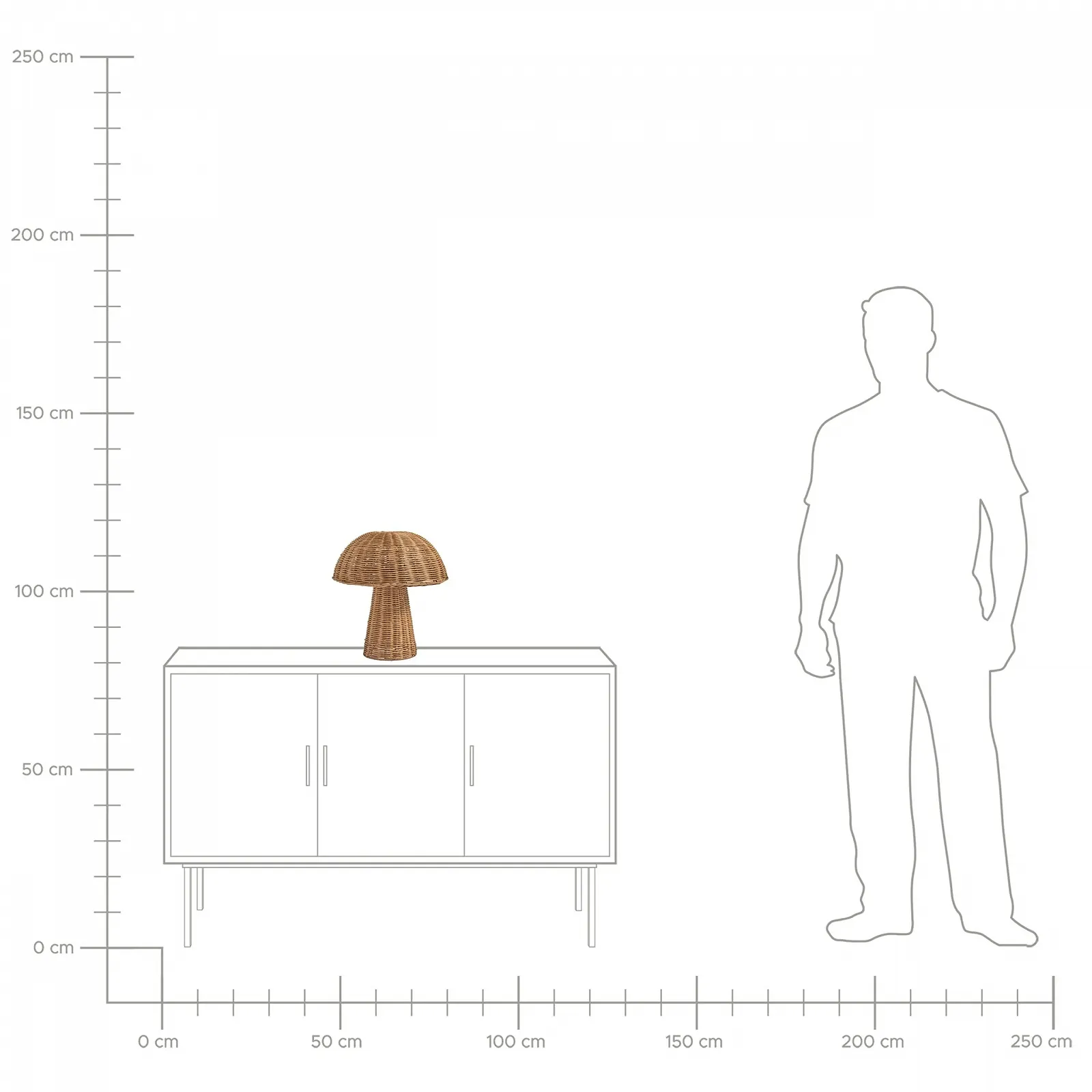 Настільна лампа Beliani Alero в стилі бохо з ротанговим абажуром та плетеною основою коричнева, фото №9