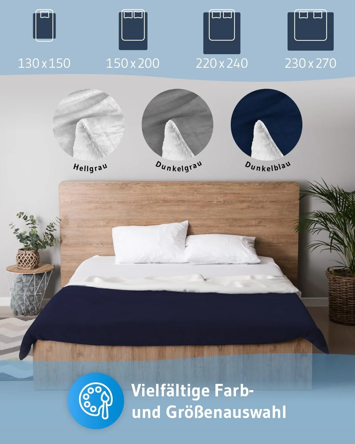 Плед Kami М'який, 150 x 200 см, Пухнастий для вітальні, дивана, ліжка, фото №7