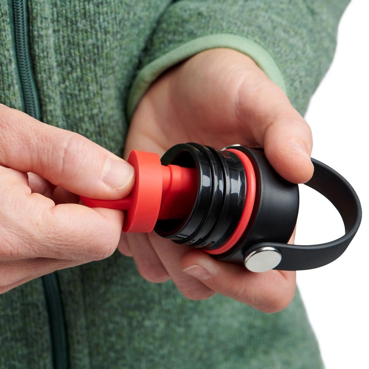ТермопляшкаHydro Flask Standard Mouth Vacuum Insulated Stainless Steel Flex Straw Cap 621 мл (21 унція) Black, фото №8 ТермопляшкаHydro Flask Standard Mouth Vacuum Insulated Stainless Steel Flex Straw Cap 621 мл (21 унція) Black, фото №8