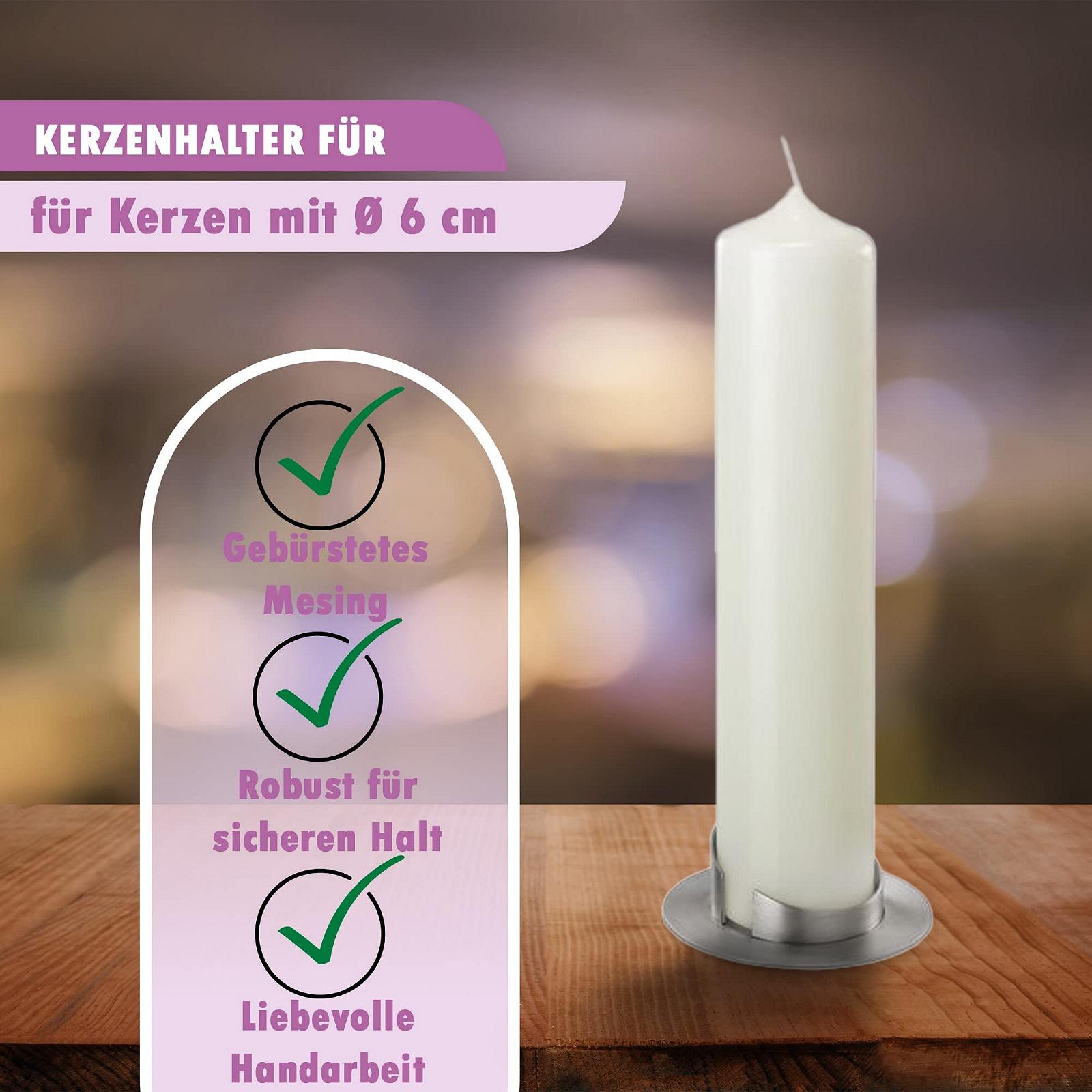 Підсвічник WikaKerzen Brushed Brass 6 см Срібний, фото №2 Підсвічник WikaKerzen Brushed Brass 6 см Срібний, фото №2