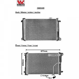 Конденсатор кондиціонера VAN WEZEL 30005450 для MERCEDES-BENZ synthetic.ua - Фото 1
