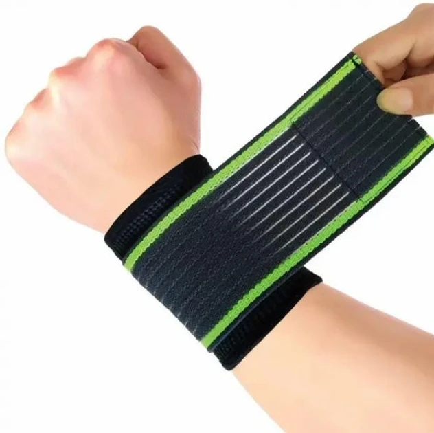 Бандаж эластичный для запястья RIAS Wrists Support Black-Green, фото №1 Бандаж эластичный для запястья RIAS Wrists Support Black-Green, фото №1