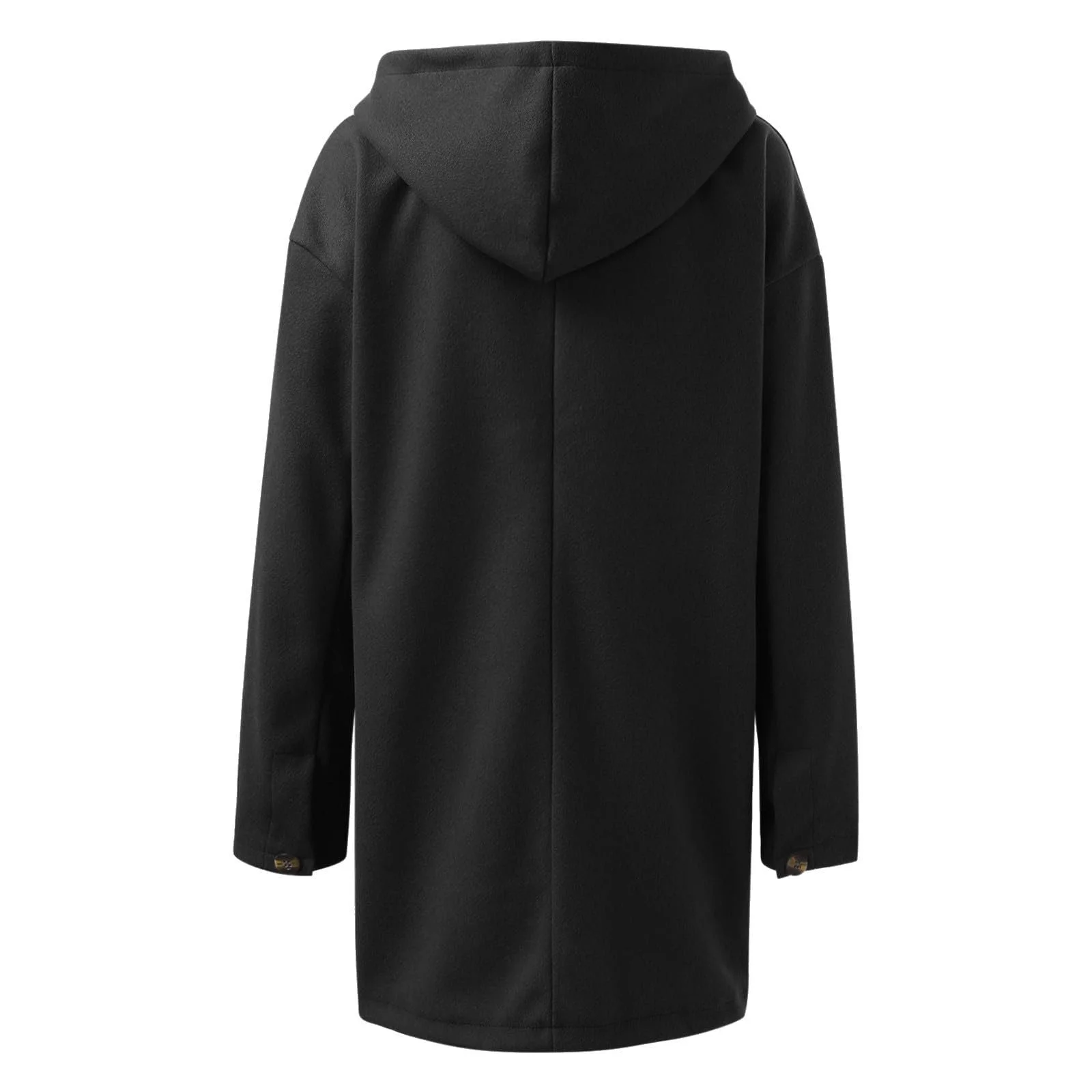 Шерстяное пальто с капюшоном женское средней длины, фото №4