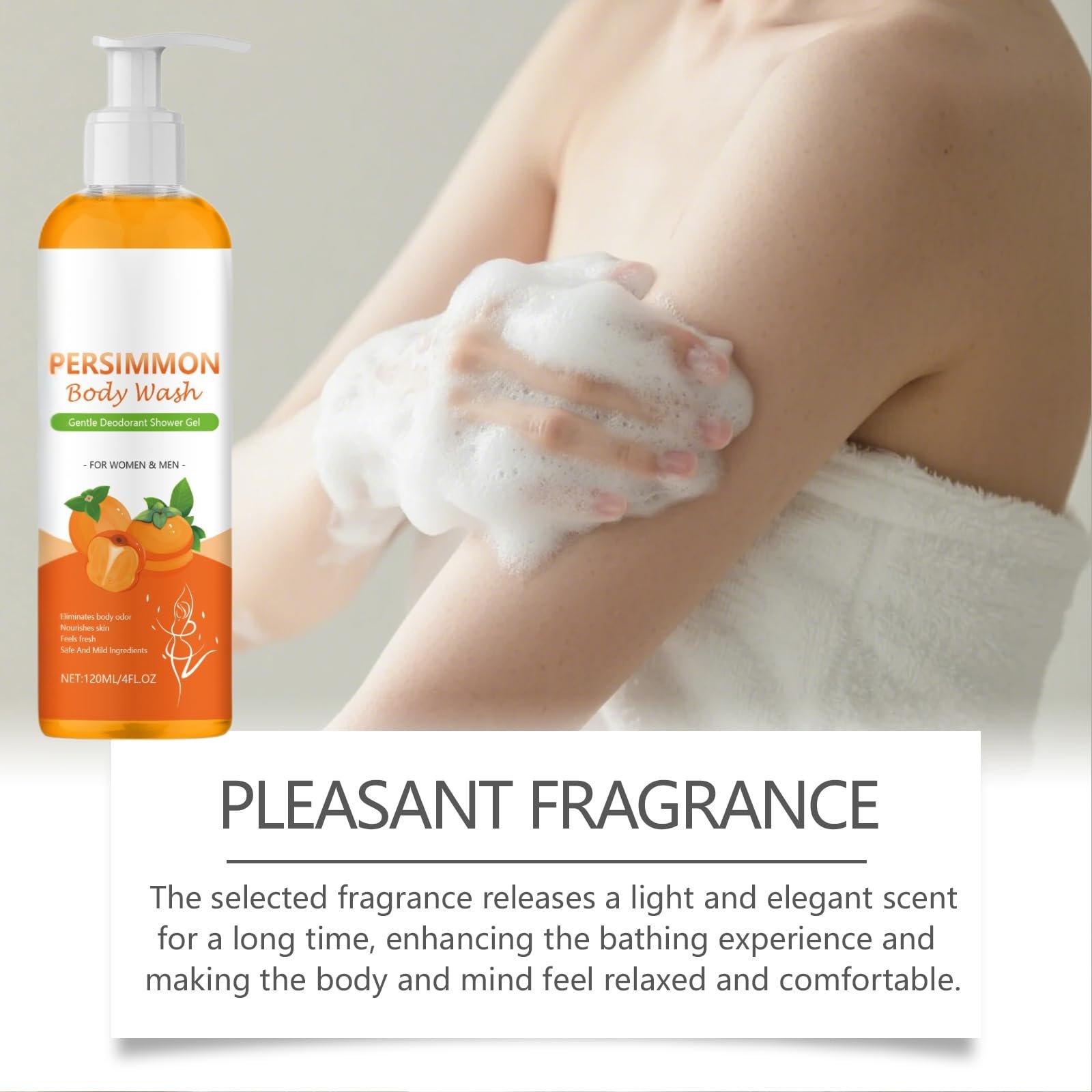 Гель для душу Persimmon з екстрактом хурми від запаху тіла 2 шт., фото №5