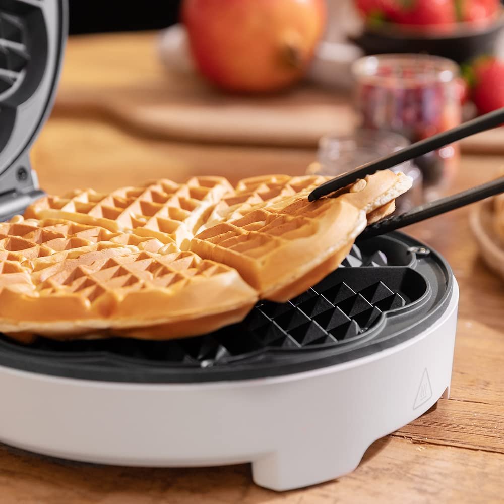 Вафельница Cecotec Fun Gofrestone Sweetie, 1000 Вт, для 1 большой вафли или 5 вафель в форме сердца, антипригарное покрытие, нержавеющая сталь, фото №5