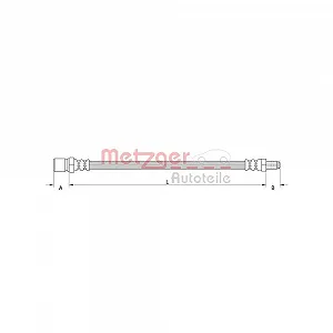 Гальмівний шланг METZGER 4110545 для MITSUBISHI, задній міст зліва - Фото 1