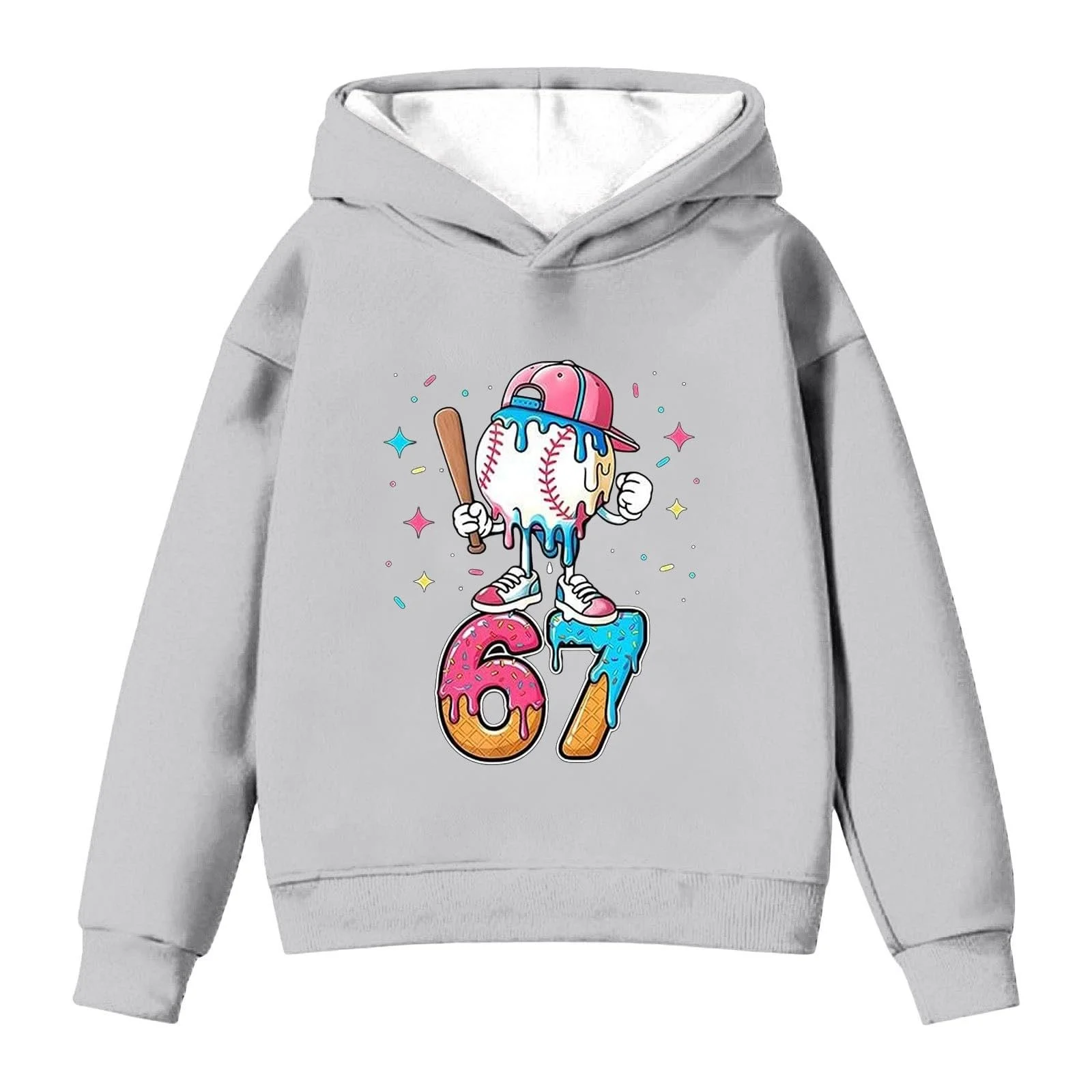 Толстовка для девочки с графическим принтом, флисовый пуловер с карманом для повседневной носки, размер 140, фото №2 Толстовка для девочки с графическим принтом, флисовый пуловер с карманом для повседневной носки, размер 140, фото №2