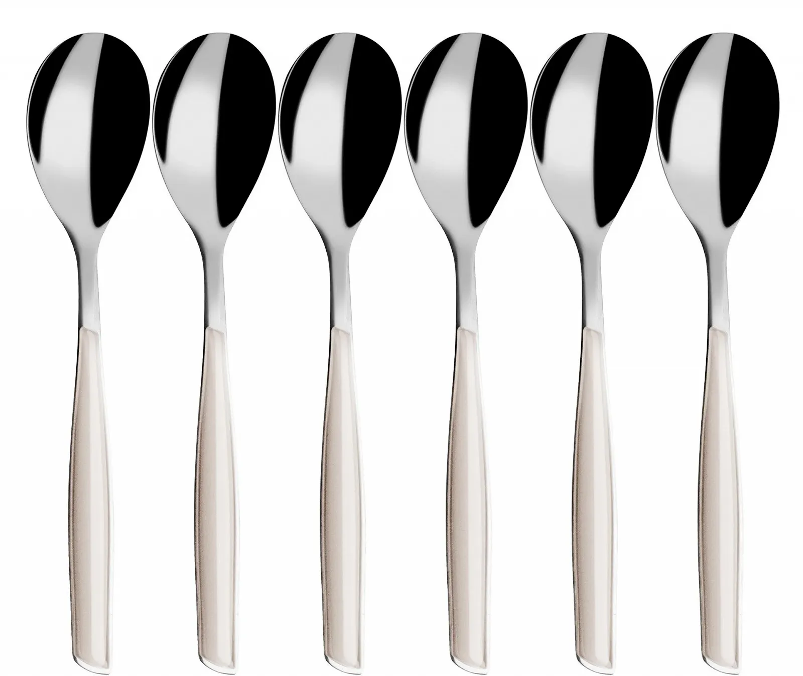 Набір чайних ложок Bugatti Glamour GLAU-021F07/6, 6 шт., слонова кістка, фото №1