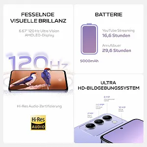 Смартфон vivo V40 SE 5G 8 ГБ + 256 ГБ 8 ГБ + 8 ГБ Extended RAM 6,67 дюйма 120 Гц AMOLED 50 Мп Тройная камера 5000 мАч 44 Вт FlashCharge Dual SIM synthetic.ua - Фото 1