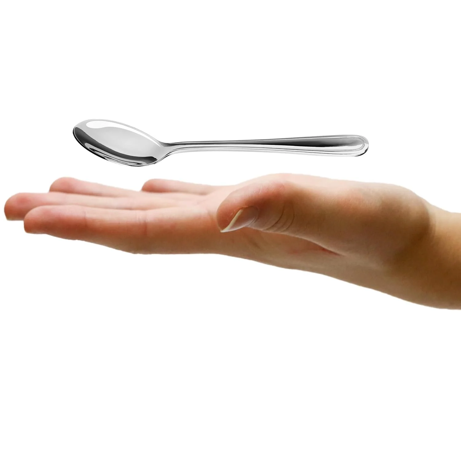 Ложка для еспресо COM-FOUR Нержавіюча сталь, 12 см, сріблястий колір (12 штук), фото №6