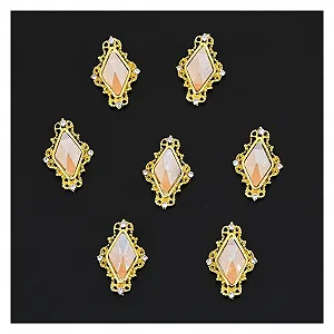 3D Украшение для ногтей сплав стразы сердце ромб кристалл бриллианты камни бежевый цвет, 100 шт - Фото 1